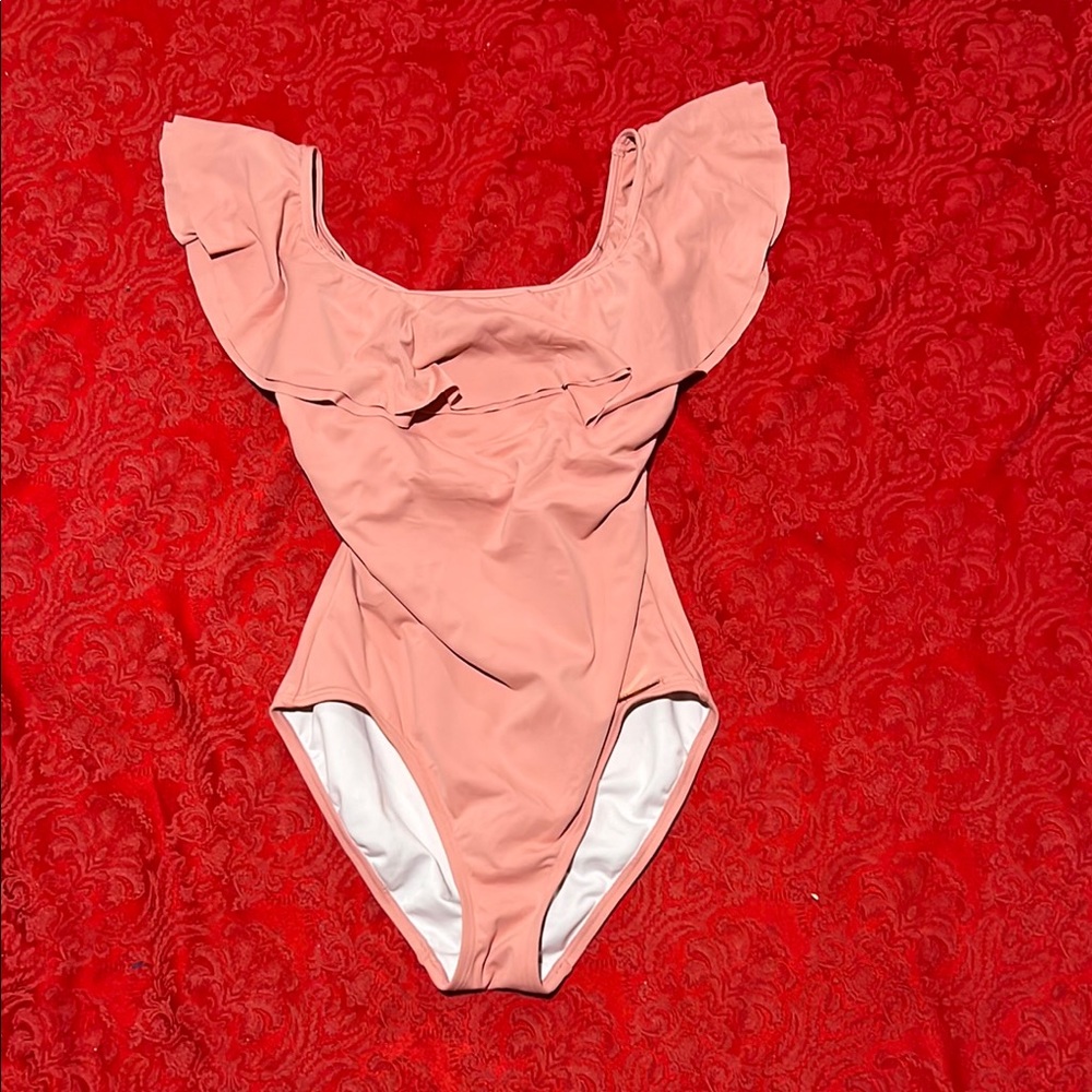 Michael Kors Peach Ruffle Swimsuit - 8
